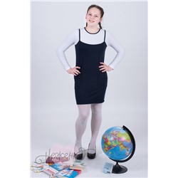 Школьное платье ШФ 10 (темно-синий)