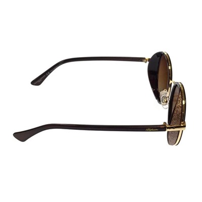 Женские очки Gee класса люкс с круглыми линзами кофейного цвета.