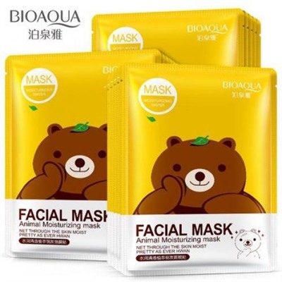 Маска Bioaqua Facial Mask Animal с эссенцией зеленого чая 30 г оптом
