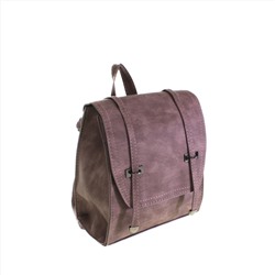 Миниатюрная сумка-рюкзачок Alex_Wang из эко-кожи светло-пурпурного цвета с переходами.