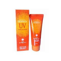 Солнцезащитный крем для лица и тела SPF 42 PA++ Premium Deoproce UV Sun Block Cream 100 гр. №1218