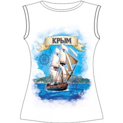 Женская футболка Крым-парусник 711