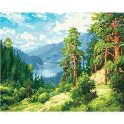 Картина по номерам 40х50 GX 31068 Вид на горное озеро