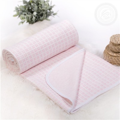 Одеяло-покрывало Клетка розовый Арт Дизайн
