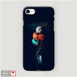 Пластиковый чехол Космонавт с шариками на iPhone 7